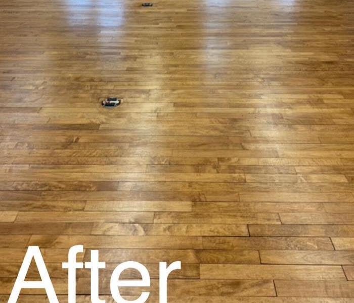 Wood after the water midication and refurbishing the floors